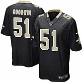 Nike Men & Women & Youth Saints #51 Goodwin Black Team Color Game Jersey,baseball caps,new era cap wholesale,wholesale hats